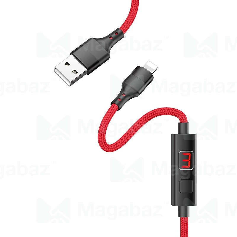 USB-кабель_Apple-- Lightning_HOCO_S13_в переплете_дисплей_красный_1,2м