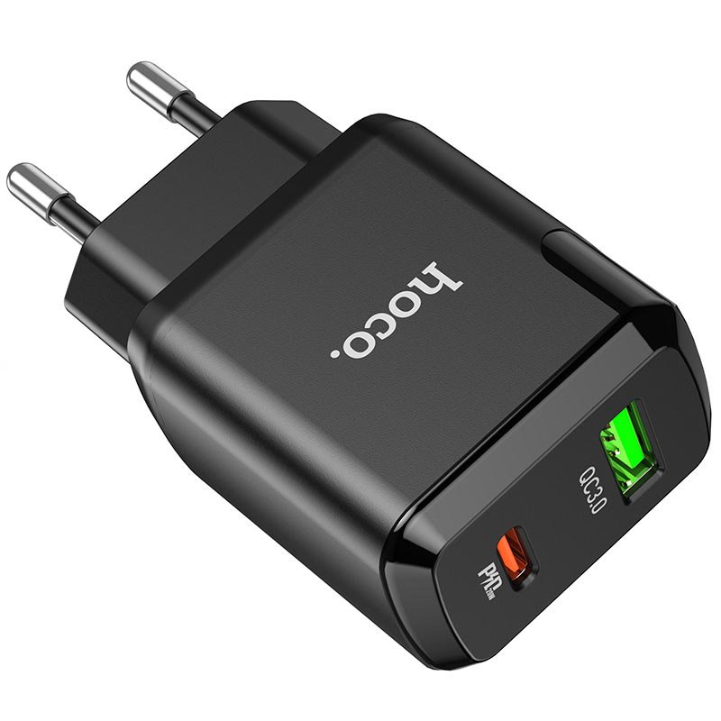УЗУ блок-сеть_выходы USB Type-C 3000 mA/USB 3000 mA_HOCO_N5_черный