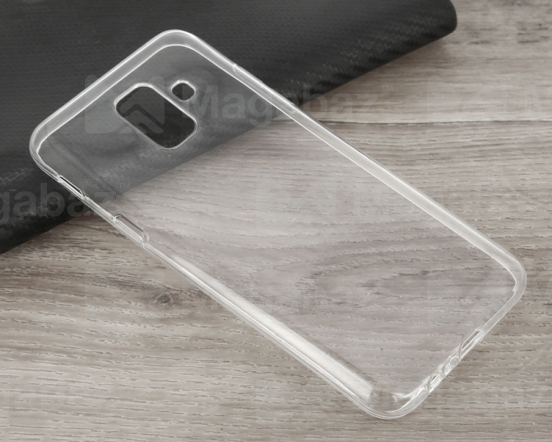 Накладка для_Samsung-- A6 (2018)_1.145_TPU new 1mm_прозрачный_глянцевый