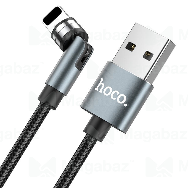 USB-кабель_Apple-- Lightning_HOCO_U94_в переплете_с индикатором_черный_1,2м