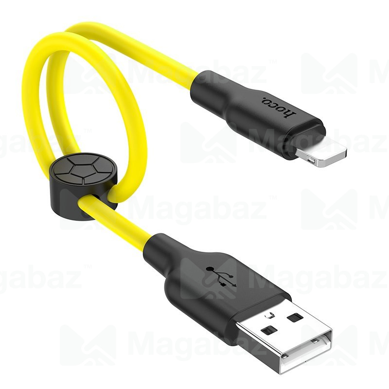USB-кабель_Apple-- Lightning_HOCO_X21 Plus_силиконовый_желтый_0,5м