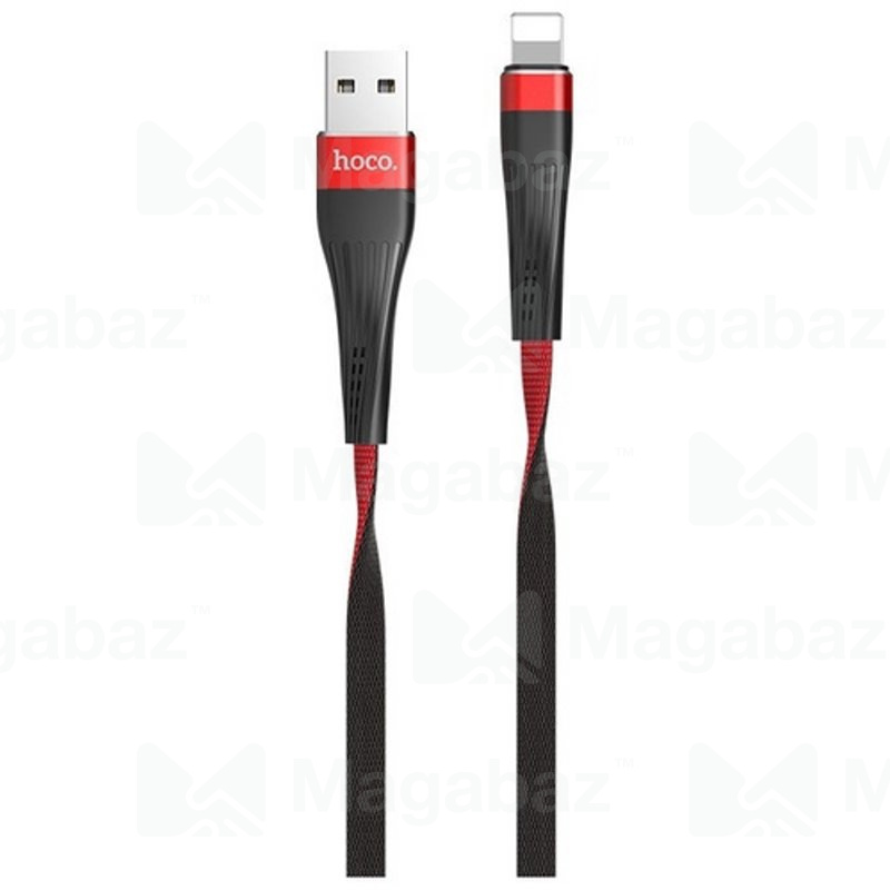 USB-кабель_Apple-- Lightning_HOCO_U39_нейлоновая оплетка_алюминиевый сплав_красный_1,2м