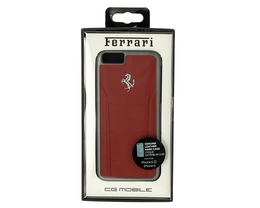 Накладка для_Apple-- iPhone 6 * 6s_1.020_CG - mobile_Ferrari_Leather_488 Hard_красная
