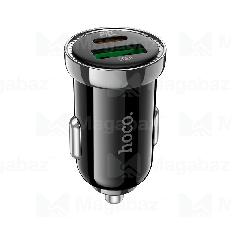 УЗУ_Блок авто_выходы USB Type C 3000 mA/USB 3000 mA_HOCO_Z44_черный