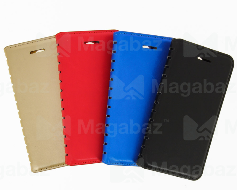 Чехол-книжка для_Apple-- iPhone Xs * X_1.325_Book Case New_с визитницей_золотой_тех.пак.