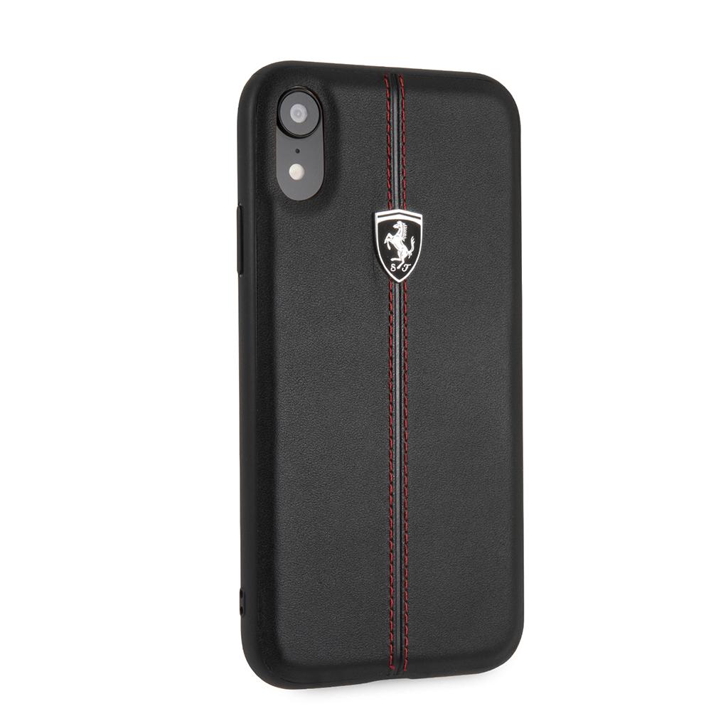 Накладка для_Apple-- iPhone Xr_1.020_CG - mobile_Ferrari_Leather_Heritage W Hard_черная