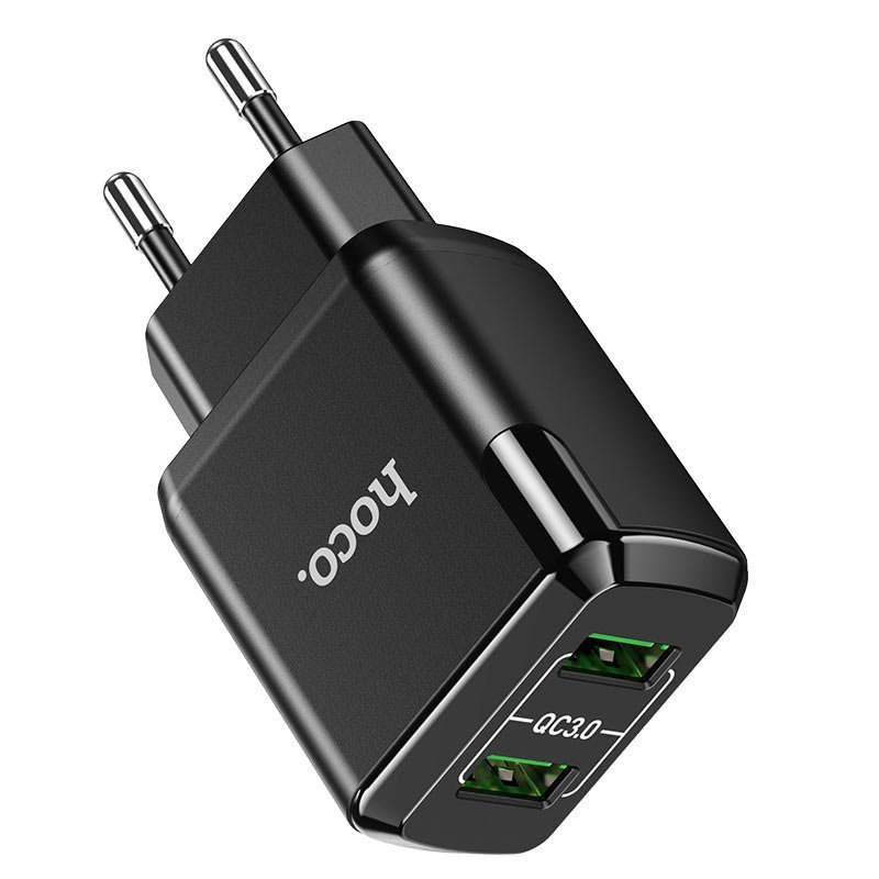 УЗУ блок-сеть_выходы USB 3000 mA/USB 3000 mA_HOCO_N6_черный