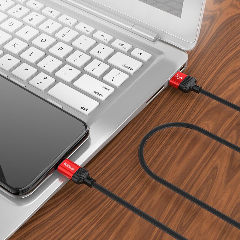 USB-кабель_Apple-- Lightning_Borofone_BX28_TPU_красный_1м