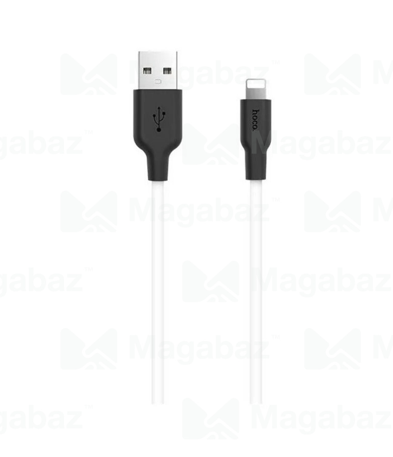 USB-кабель_Apple-- Lightning_HOCO_X21 Plus_TPU_белый_0,25м