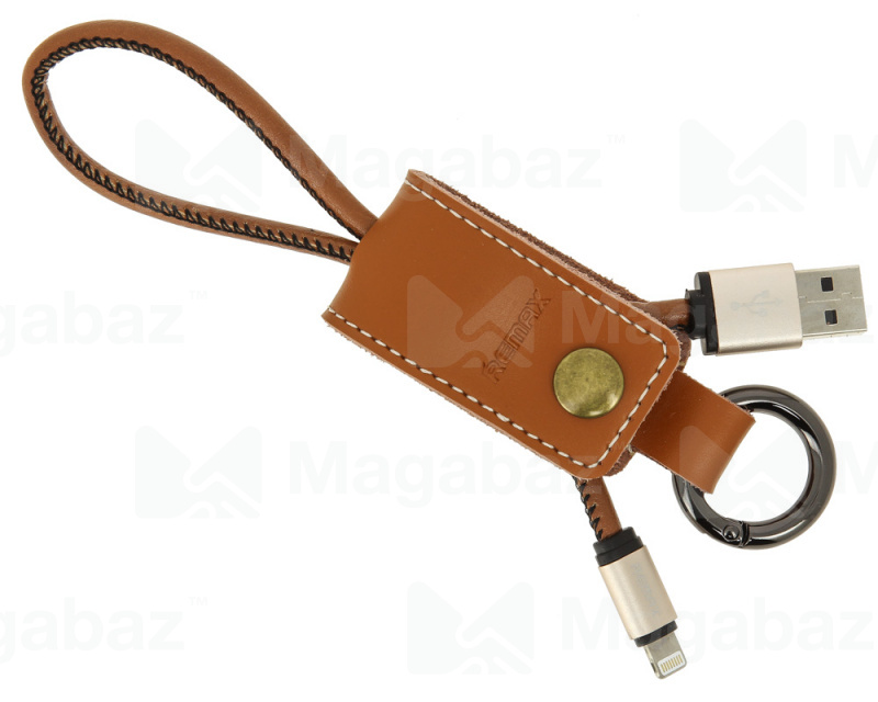 USB-кабель_Apple-- Lightning_Remax_Western_коричневый_32см_(RC-034i)