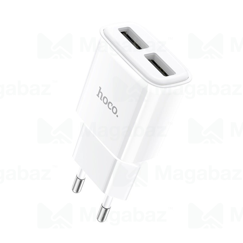 УЗУ блок-сеть_выходы USB 2400 mA/USB 2400 mA_HOCO_C88A_белый