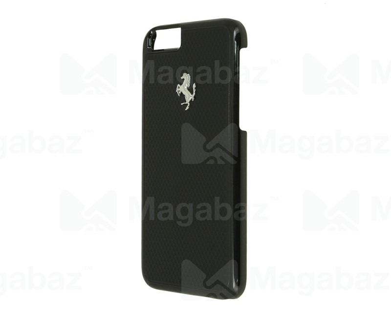Накладка для_Apple-- iPhone 6 * 6s_1.020_CG - mobile_Ferrari_PC_Aluminium plate Hard_черная