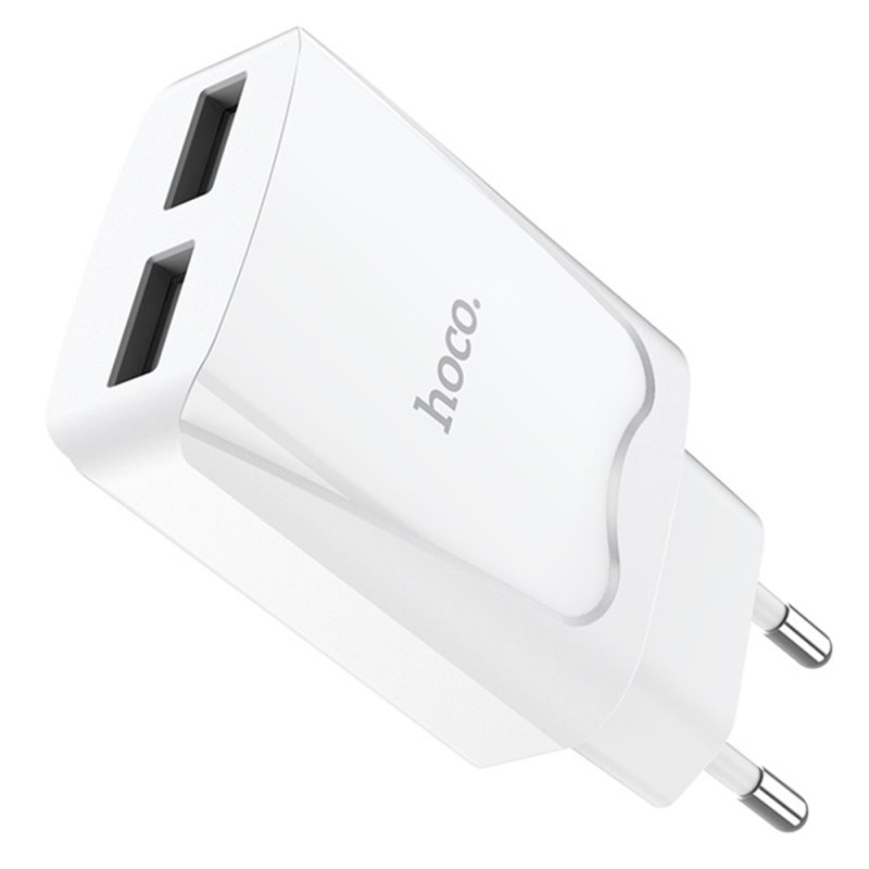УЗУ блок-сеть_выходы USB 2100 mA/USB 2100 mA_HOCO_C52A_белый