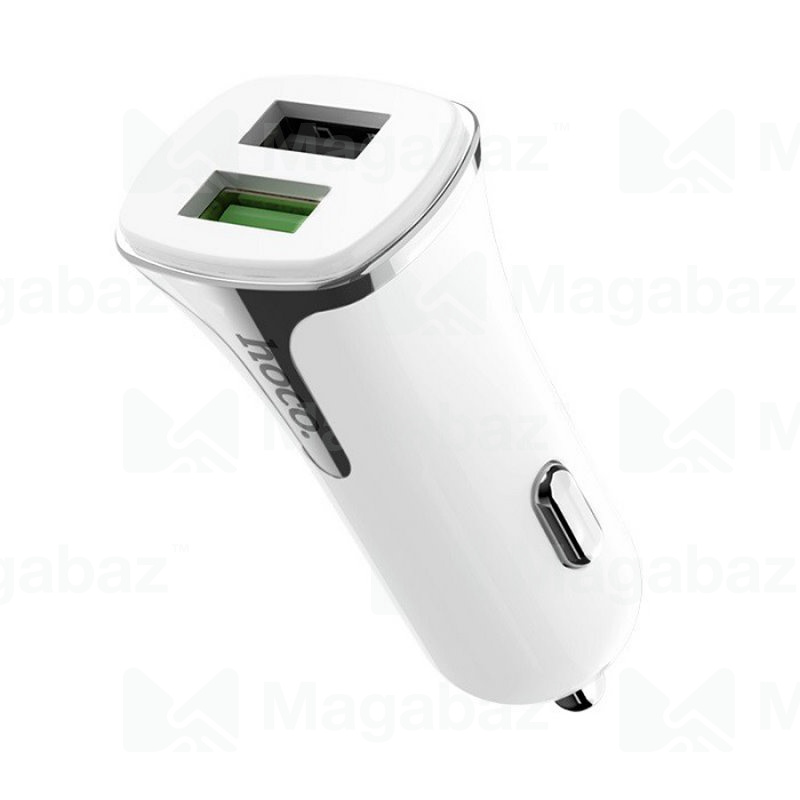УЗУ_Блок авто_выходы USB Type C 2000 mA/USB 3000 mA_HOCO_Z31A_белый