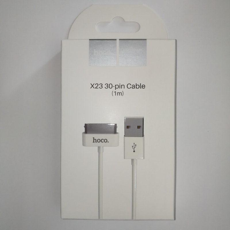 USB-кабель_Apple_(30 pin)_HOCO_X23_TPU_белый_1м