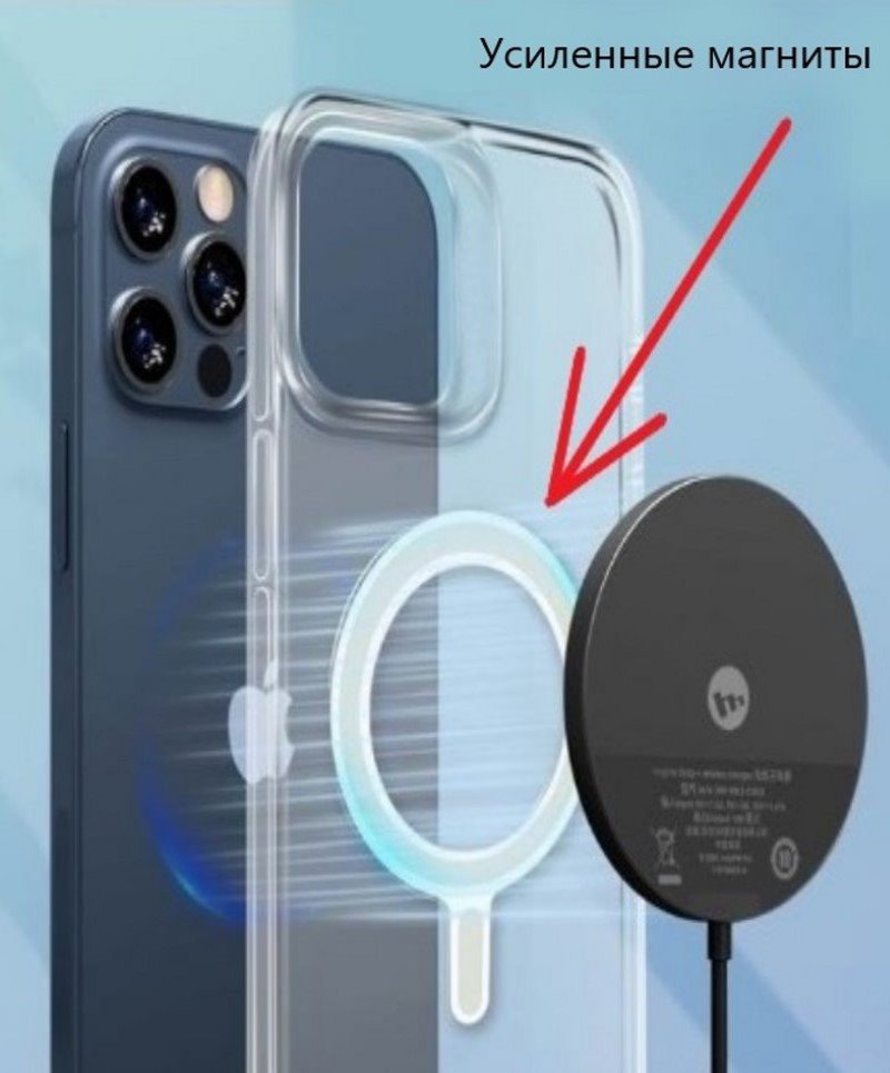 Накладка для_Apple-- iPhone 14 PRO Max_1.115_TPU + PC_No Name_MagSafe_с БОРТИКОМ в отверстии камеры_