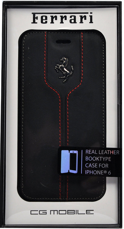 Чехол-книжка для_Apple-- iPhone 6 * 6s_1.310_CG - mobile_Ferrari_Montecarlo Booktype_черный