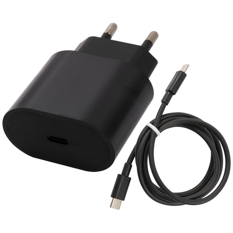 УЗУ блок-сеть_выход USB Type-C 3000 mA + usb кабель Type-C_Red Line_PD1-3A_PD 20W_черный