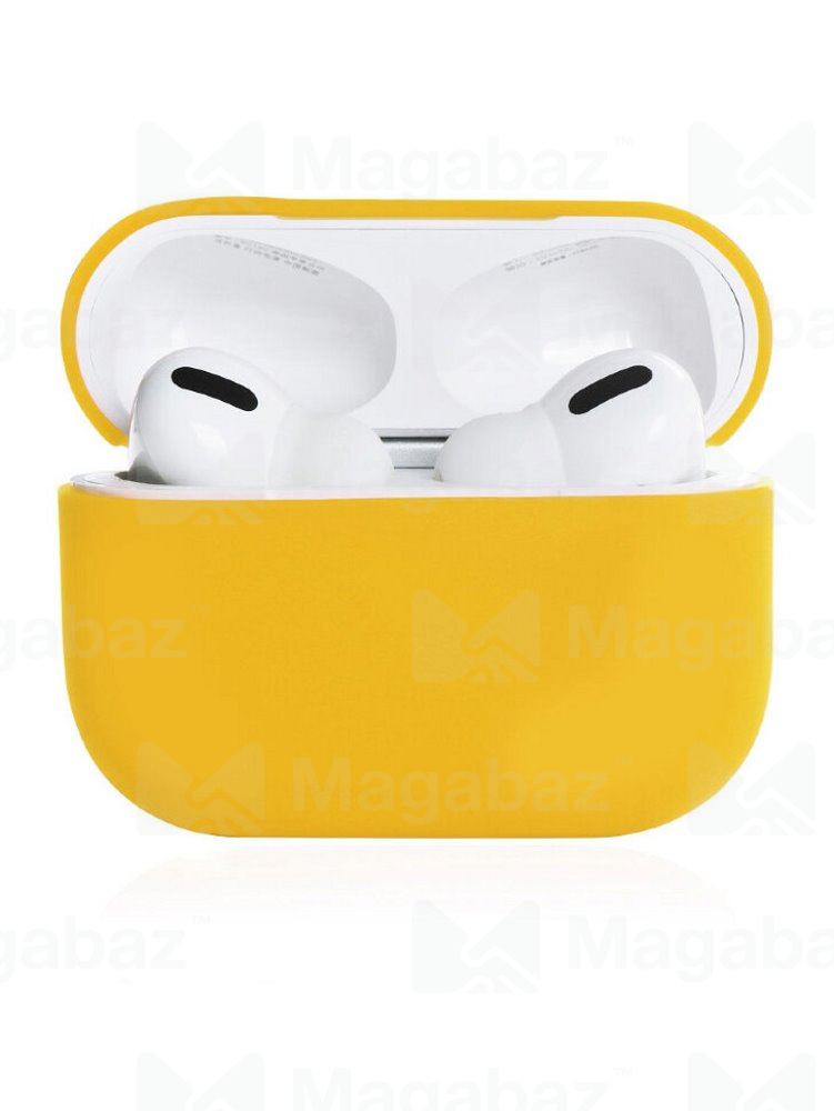 Чехол для наушников_Apple-- AirPods PRO_Silicone Case_TPU_желтый_14
