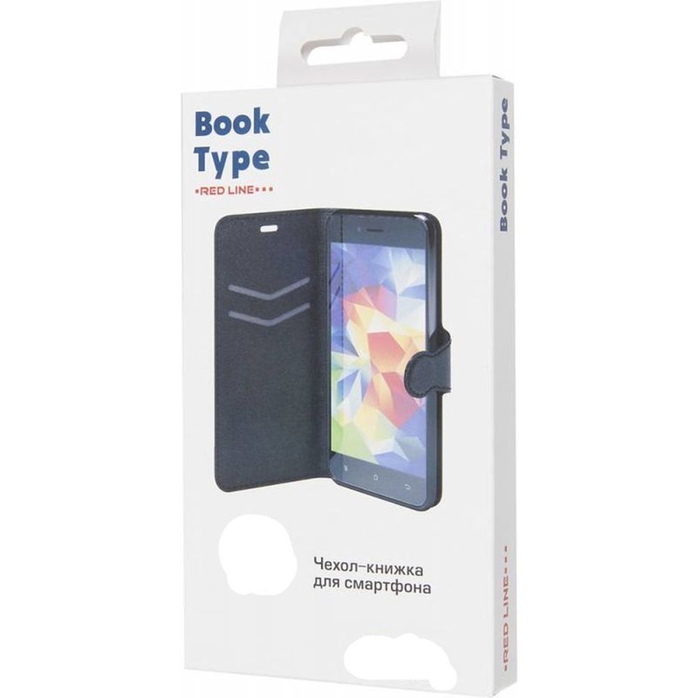 Чехол-книжка для_Samsung-- J7 Neo/SM-J701F/DS_1.335_Red Line_Book Type_с визитницей_черный