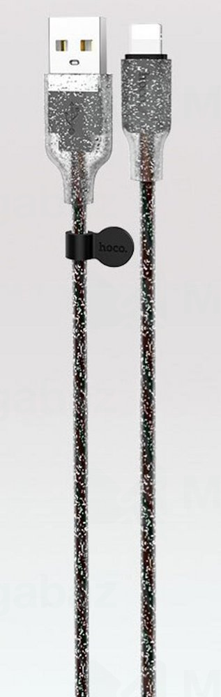USB-кабель_Apple-- Lightning_HOCO_U73_силиконовый_черный_1,2м