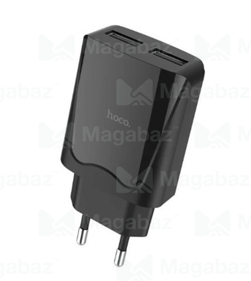 УЗУ блок-сеть_выходы USB 2100 mA/USB 2100 mA_HOCO_C52A_черный