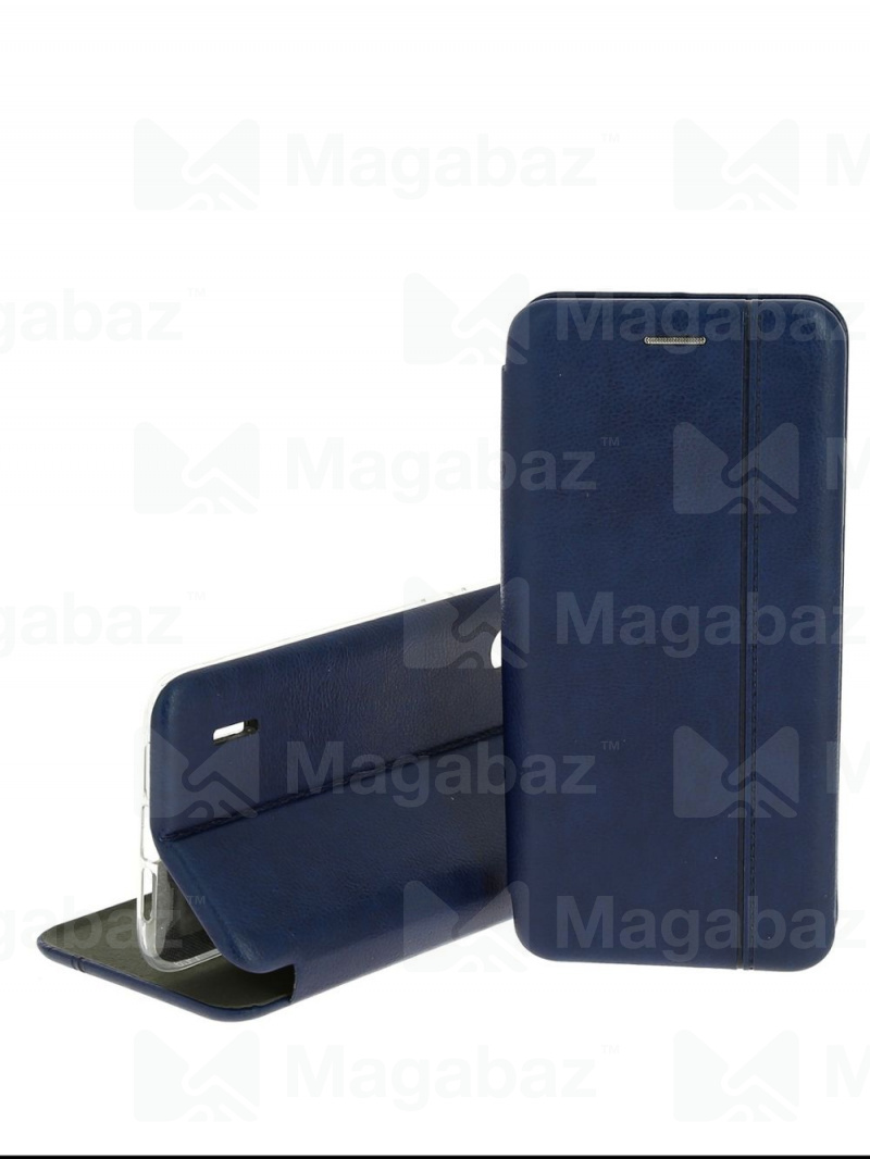 Чехол-книжка для_Samsung-- S10 4G_1.350_Fashion Case_Retro Line_с визитницей_синий_тех.пак.