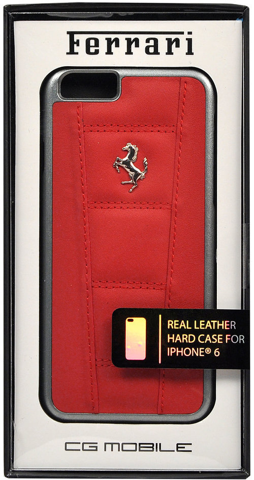 Накладка для_Apple-- iPhone 6 * 6s_1.020_CG - mobile_Ferrari_Leather_458 Hard_красная