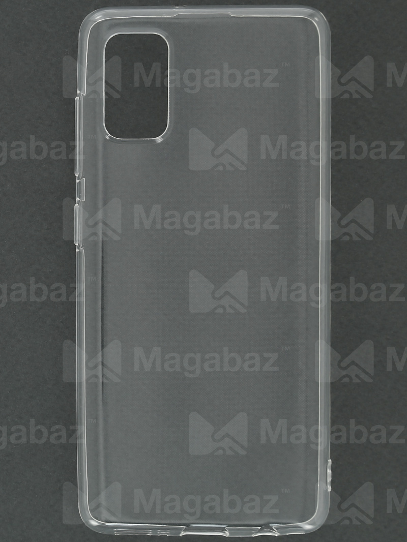 Накладка для_Samsung-- A41_1.146_TPU mp 1mm_с БОРТИКОМ в отверстии камеры_прозрачный_глянцевый