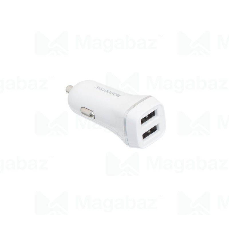 УЗУ_Блок авто_выходы USB 2400 mA/USB 2400 mA_Borofone_BZ2_белый