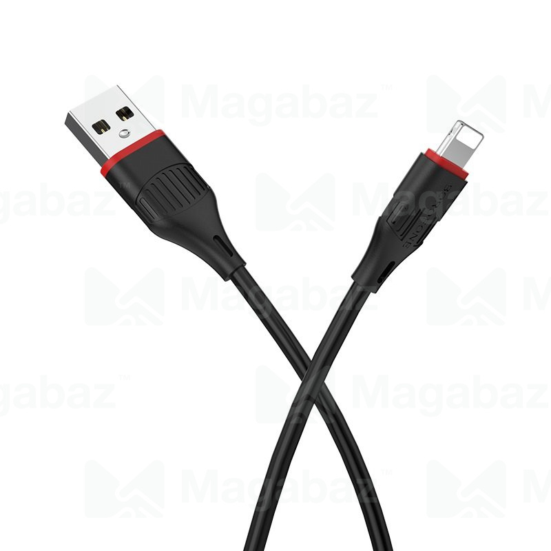 USB-кабель_Apple-- Lightning_Borofone_BU17_в переплете_черный_1,2м
