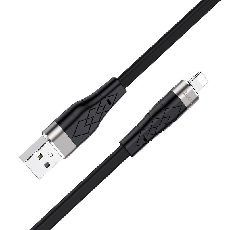 USB-кабель_Apple-- Lightning_HOCO_X53_TPU_плоский_черный_1м