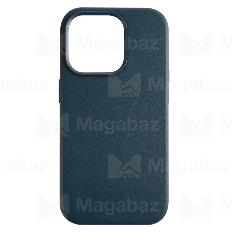 Накладка для_Apple-- iPhone 14 PRO Max_1.005_Red Line_MagSafe_кожаная_синий-темно
