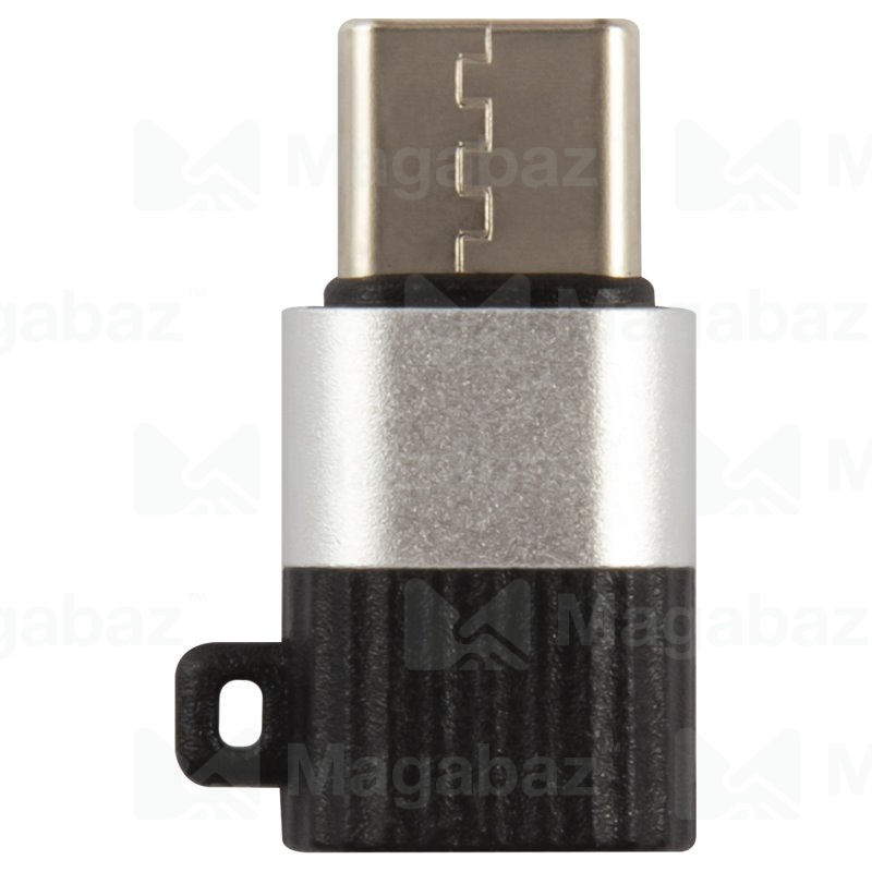 Переходник_micro usb - Type C_Red Line_до 3А_черный-серебристо