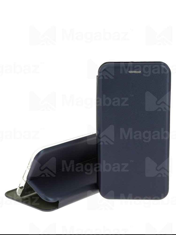Чехол-книжка для_ZTE-- Blade A31_1.345_Fashion Case_на магнитах_с визитницей_синий-темно_тех.пак.
