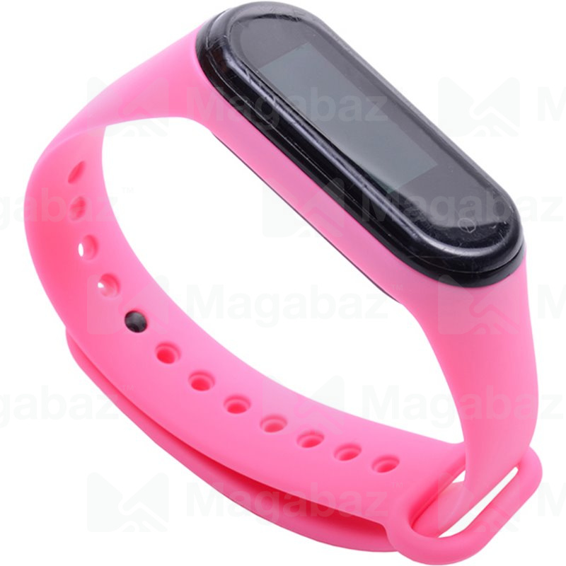 Ремешок на руку для_Xiaomi-- Mi Band 4 * Mi Band 3_No Name_TPU_Вид №2_розовый_12_тех.пак.
