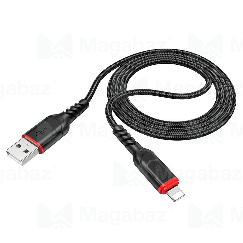 USB-кабель_Apple-- Lightning_HOCO_X59_в переплете_черный_1м