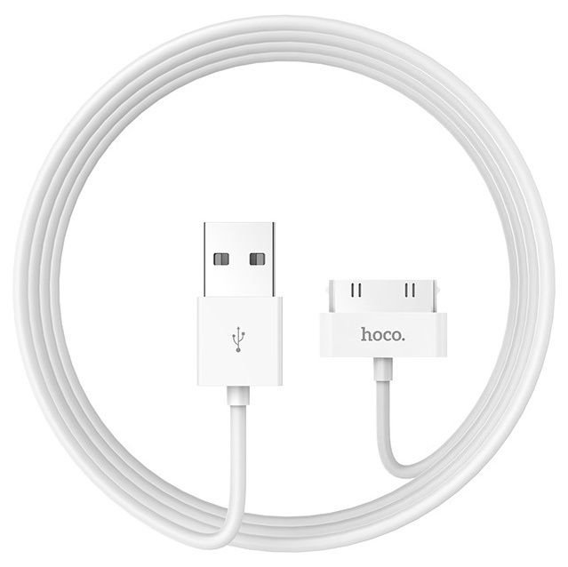 USB-кабель_Apple_(30 pin)_HOCO_X23_TPU_белый_1м
