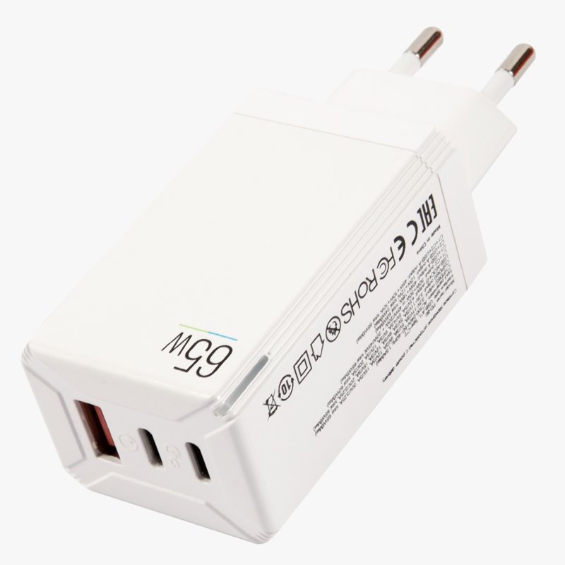 УЗУ блок-сеть_выходы USB Type-C 3250 mA/USB Type-C 3250 mA/USB 3250 mA_Red Line_PD-80_PD65_белый_QC4