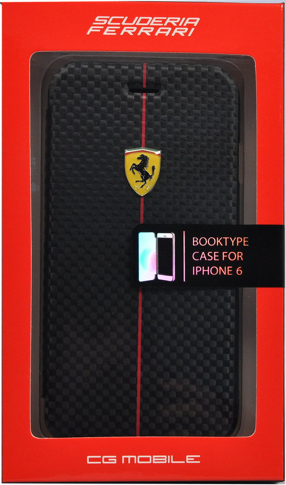 Чехол-книжка для_Apple-- iPhone 6 * 6s_1.310_CG - mobile_Ferrari_PC_Formula One Booktype_черный