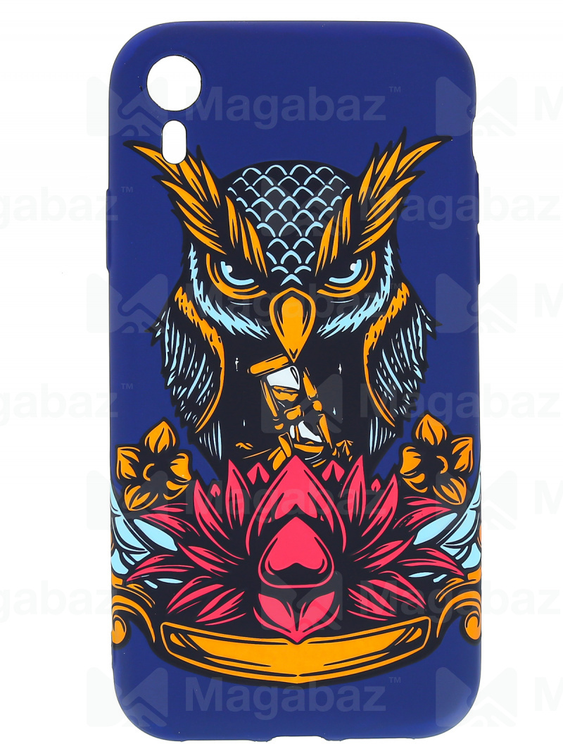 Накладка для_Apple-- iPhone Xr_1.095-1_Luxo_с защитой КАМЕРЫ_животные_J68_сова