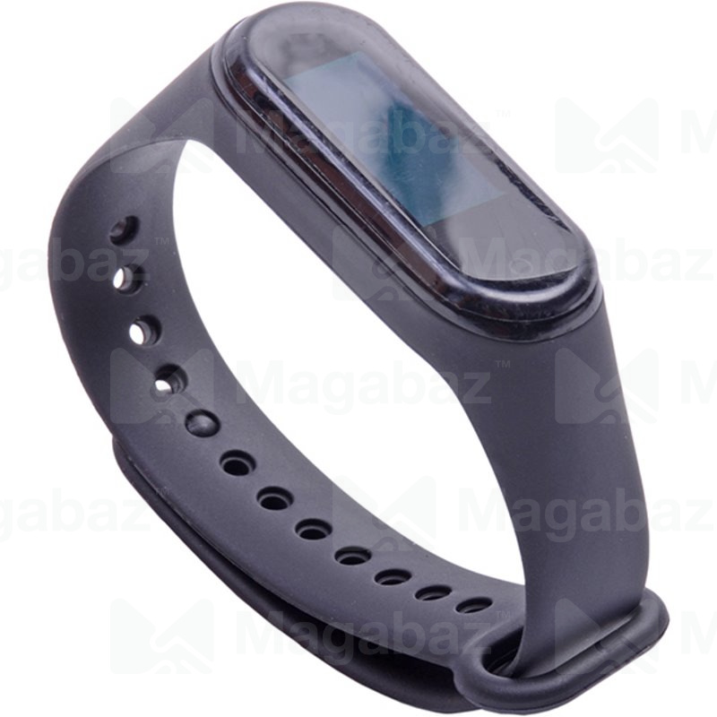 Ремешок на руку для_Xiaomi-- Mi Band 4 * Mi Band 3_No Name_TPU_Вид №2_черный_2_тех.пак.