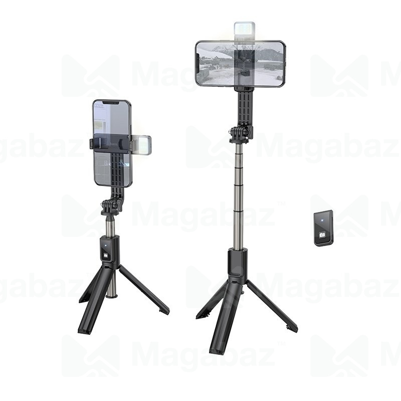 Монопод для селфи_HOCO_K15_Bluetooth_чёрный