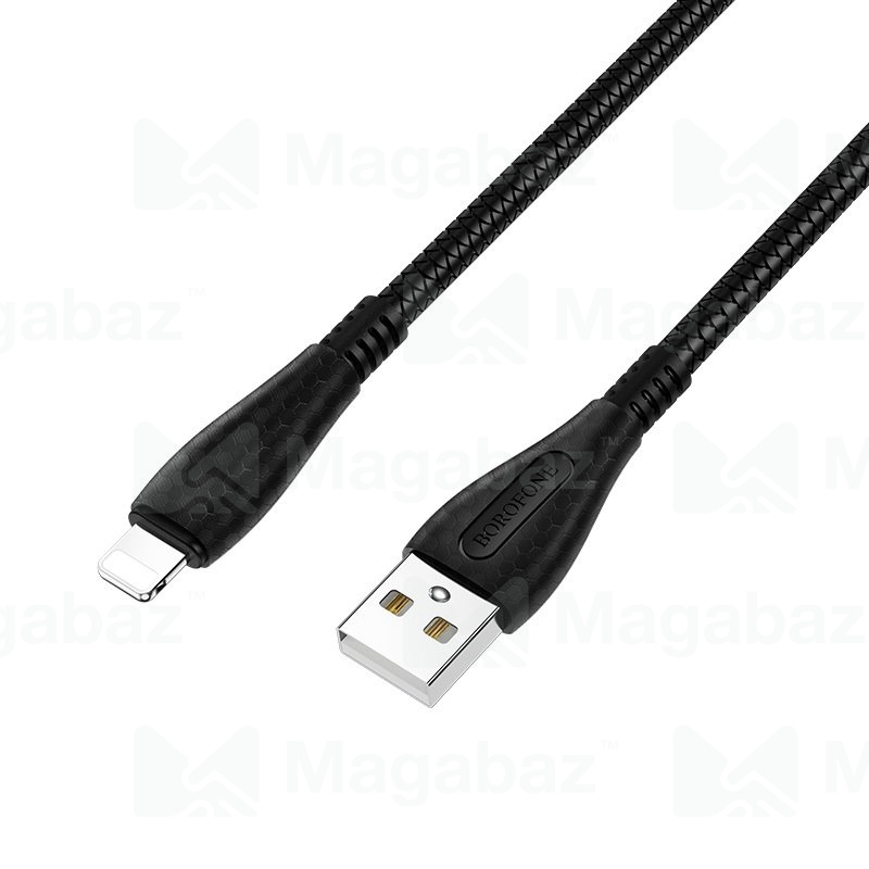 USB-кабель_Apple-- Lightning_Borofone_BX38_TPU_оплетка_черный_1м