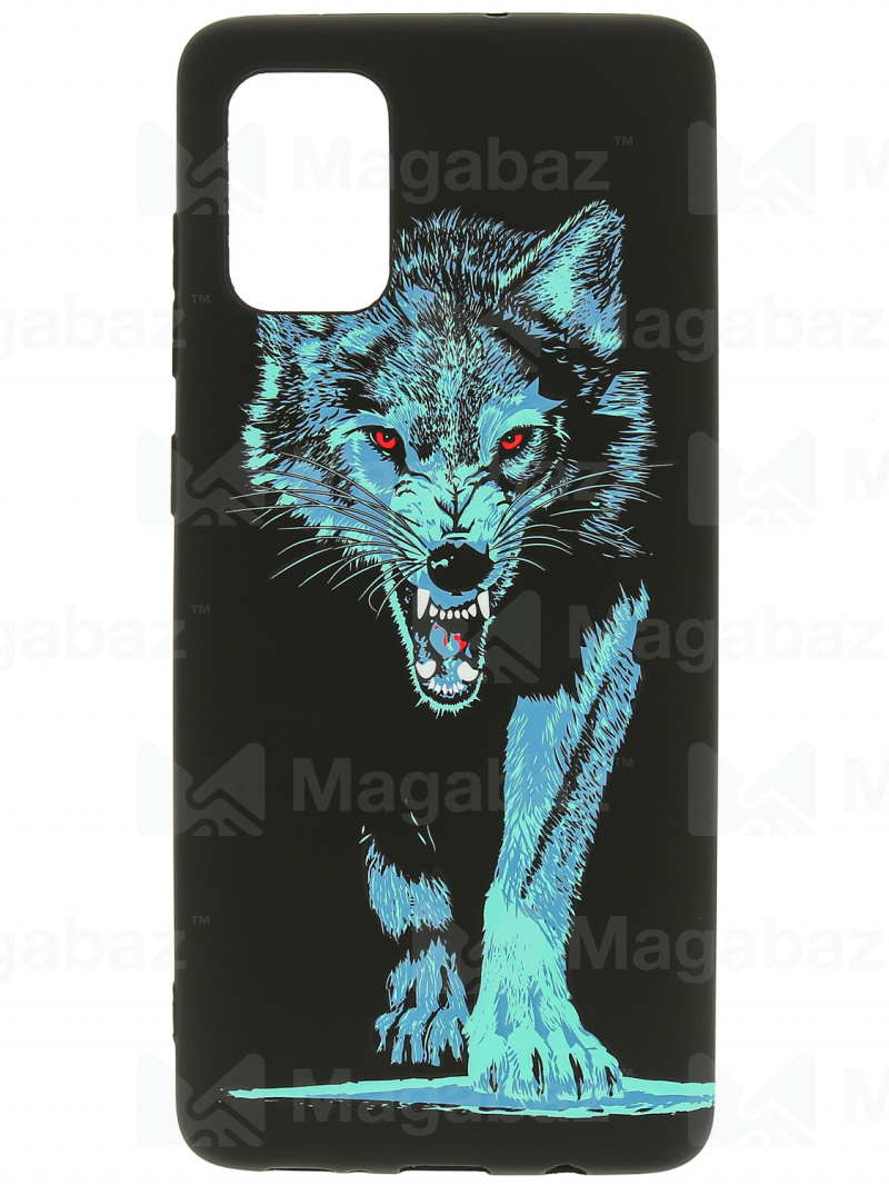 Накладка для_Samsung-- A71_1.095_Luxo_животные_J74_волк бирюза