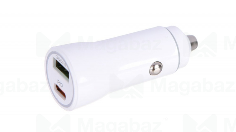 УЗУ_Блок авто_выходы USB 3000 mA + usb Type C 3000 mA_Red Line_Tech_PDA-1_белый