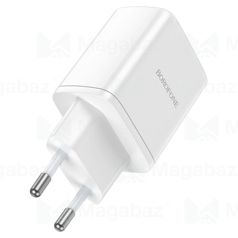 УЗУ блок-сеть_выходы USB Type-C 3000 mA/USB Type-C 3000 mA_Borofone_BN9_35W_белый_QC3.0