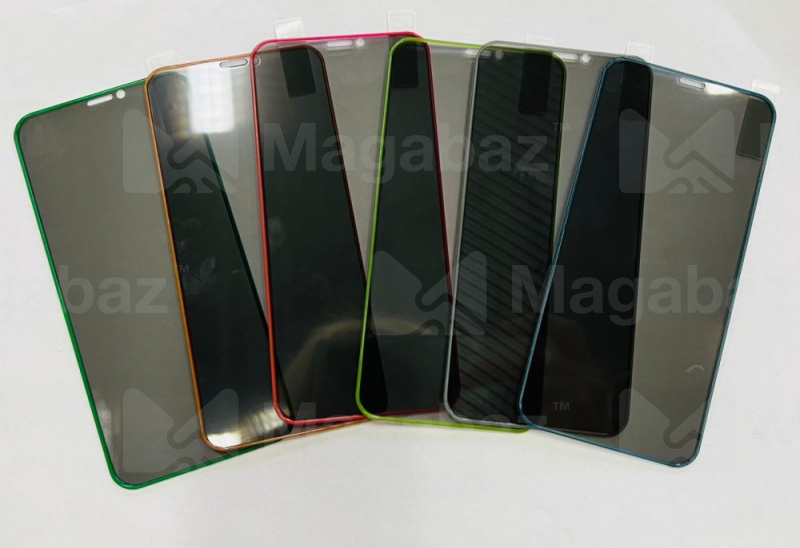 Защита дисплея_Apple-- iPhone 12 PRO Max_2.175_стекло_Glass PRO_FULL GLUE_светящееся_Privacy (Анти ш