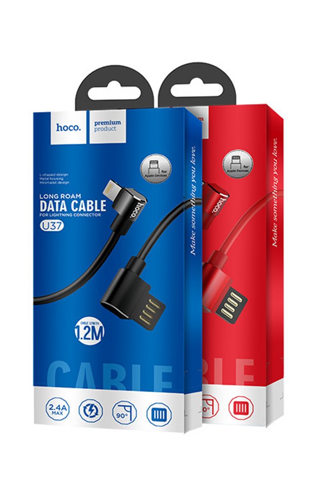 USB-кабель_Apple-- Lightning_HOCO_U37_TPU_черный_1,2м