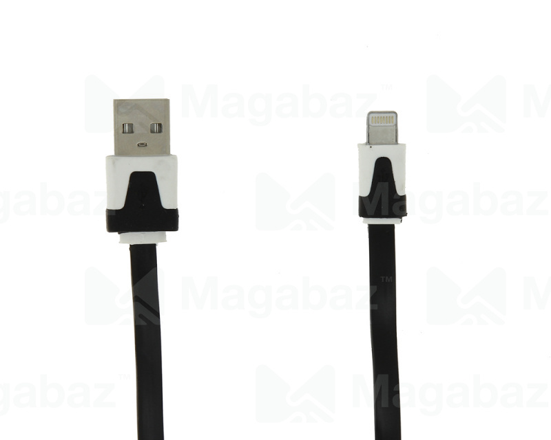 USB-кабель_Apple-- Lightning_Red Line_Lite_плоский_чёрный_1м